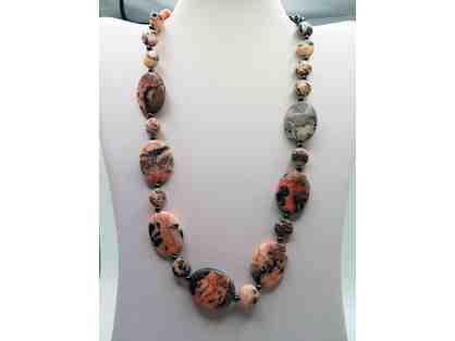 Necklace with Pink Hematite Accents-Lot 103