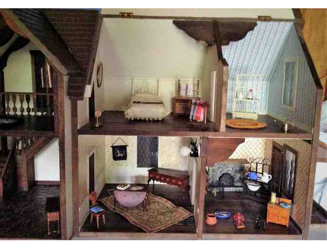 Handmade Tudor Doll House with Furniture and Accessories