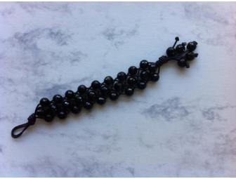 Onyx and Leather Bracelet