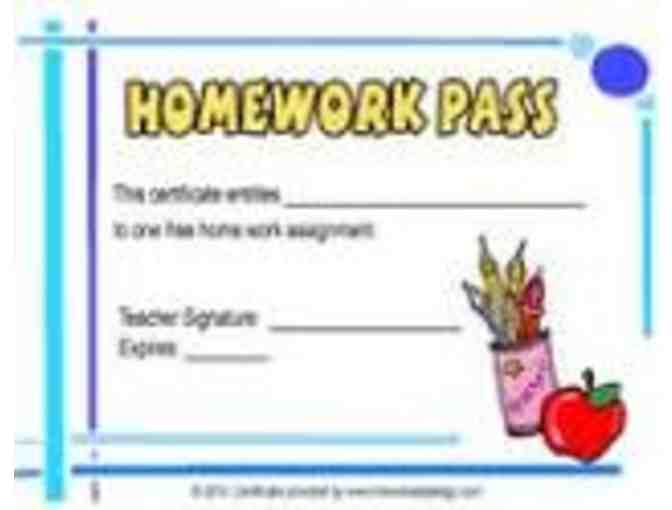 MMS TEACHER DONATION: Ms. Lu Homework Pass-Mandarin