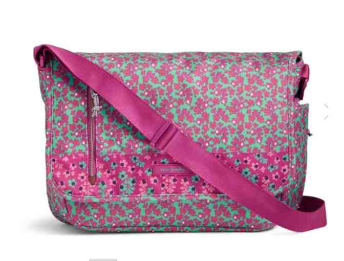 Vera Bradley Laptop Messenger  - Ditsy Dot