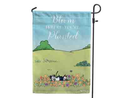 MUTTS Bloom Where Youre Planted Garden Flag