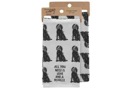 Love And A Beagle Kitchen Towel