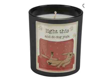 Light This And Do Dog Yoga Jar Candle