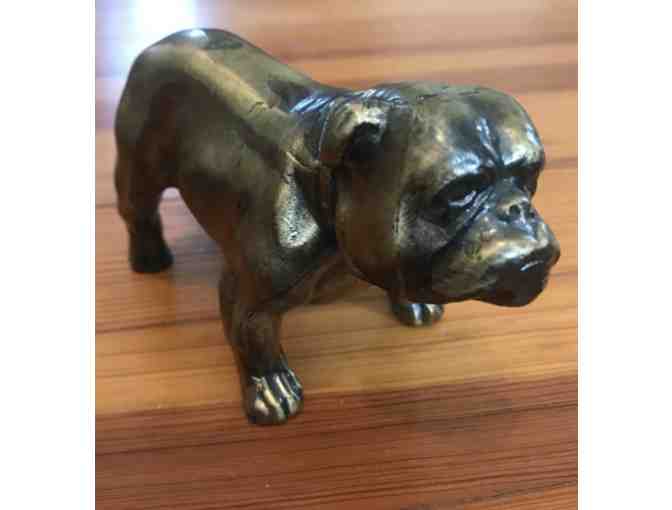 Vintage brass bulldog paperweight