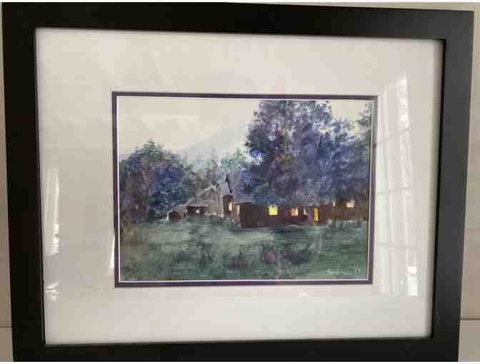 Landscape Watercolor Painting of Litchfield Hills