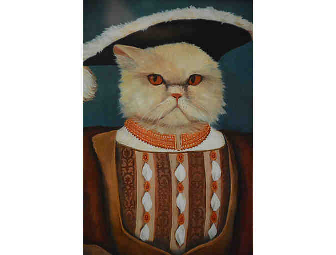 Henry XIII, Regal Cat Portrait Art Print by Carole Lew