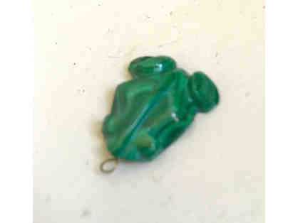Jade or Malachite Frog Pendant