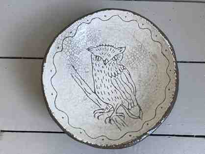 Folk Art Bowl of Owl