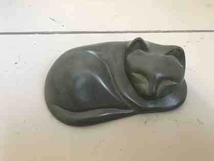 Soap Stone Sleeping Cat Paper Weight