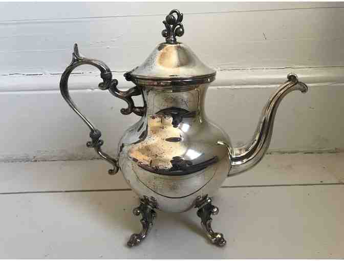 Vintage Silver Coffee Tea Cream Sugar Tray Serving Set