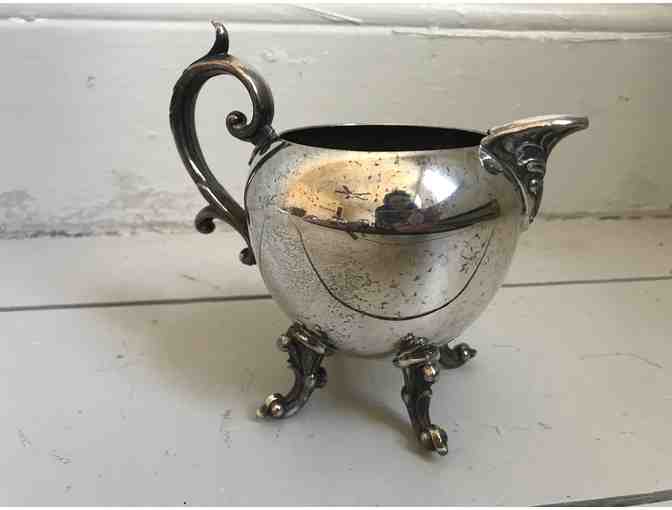 Vintage Silver Coffee Tea Cream Sugar Tray Serving Set