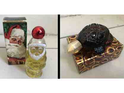 Vintage Avon Colognes: Jolly Santa and Treasure Turtle