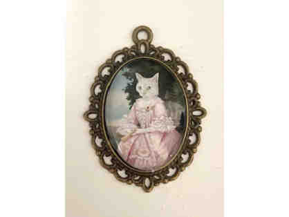 Antique Style Cat Pendant by Carole Lew -