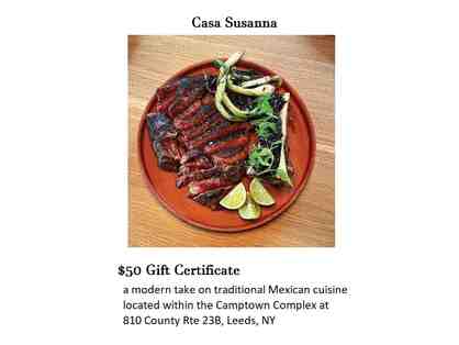 Casa Susanna Restaurant in Leeds, NY $50 Gift Card
