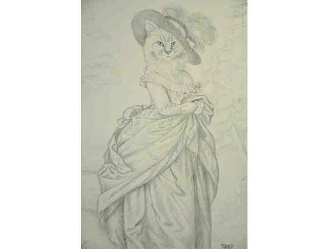 Original Pencil Study by Carol Lew of Old World Art
