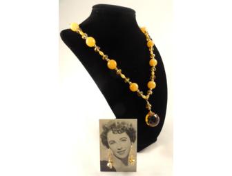 Swarorski Crystal Pendant Necklace & Earrings by Carolyn Lenihan