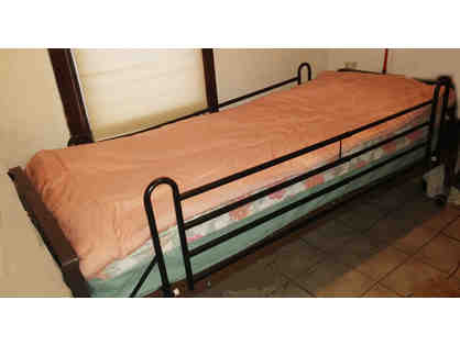 electric hospital bed with full bars