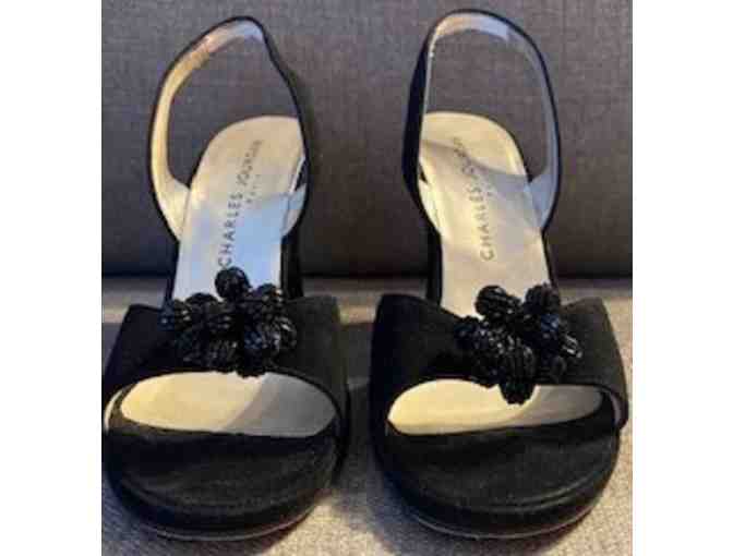 Charles Jourdan Women's Black Suede Evening Shoes