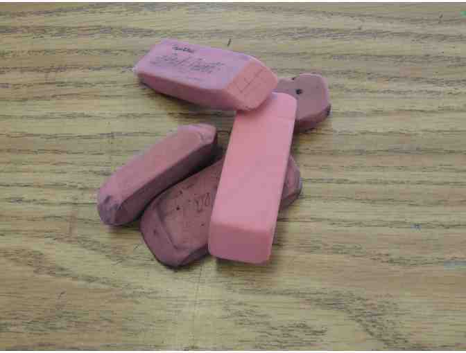 Pack of 12 'Pink Bear' General Erasers: Farragut Art Room