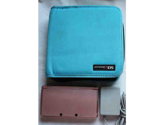 Nintendo 3DS - Pink + Turquoise Case & Charger