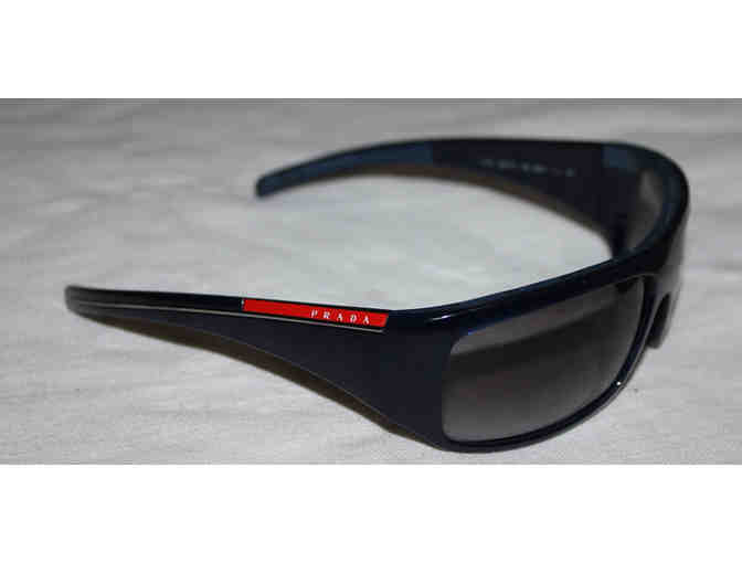 Prada Linea Rossa SPS-01L Wrap Sunglasses - Black/Gray Lenses