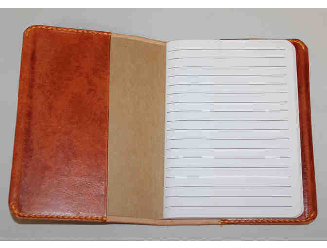 Handcrafted Leather Notebook, Small - Cognac Brown