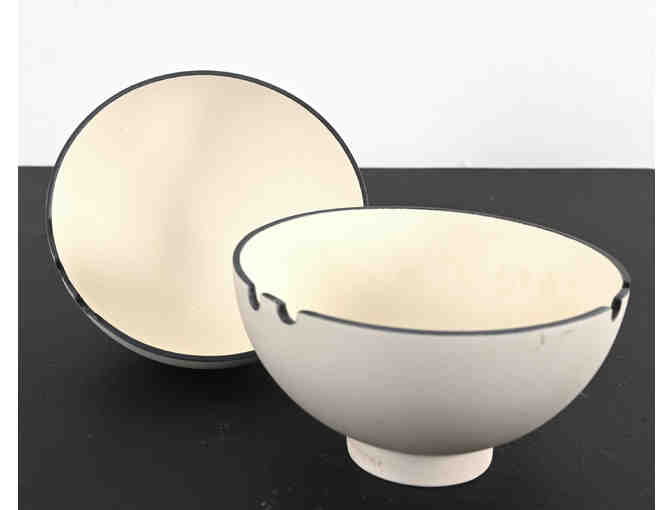 Contemporary Porcelain Notched Rice Bowls (Marek Cecula) LIVE