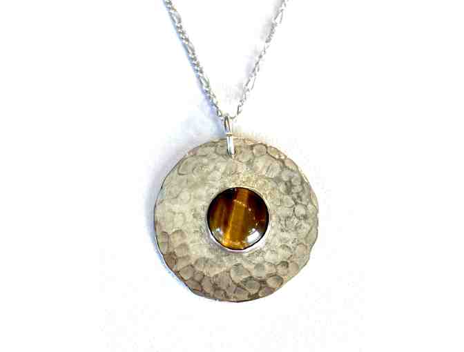 Recycled Sterling Silver Tiger's Eye Necklace (Jocelyn Vache) - LIVE AUCTION