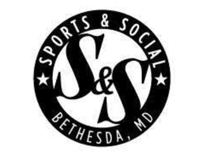 $50 Gift card to Sports & Social Bethesda