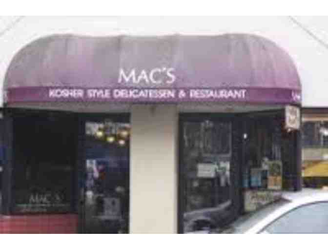 Mac's Deli & Cafe - Breakfast or Lunch for Two