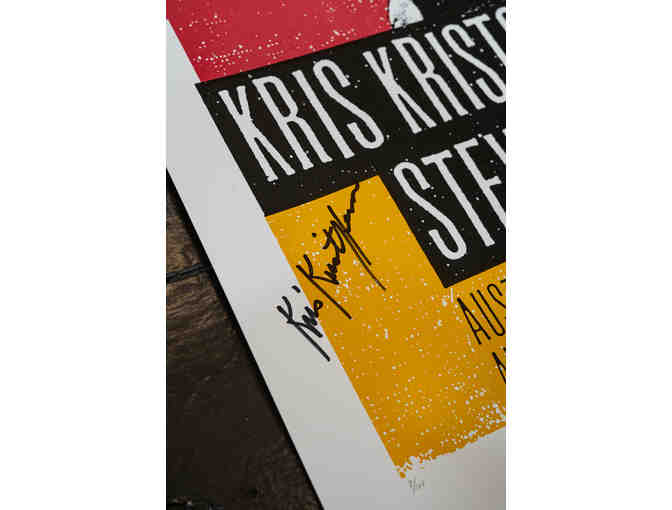 Kris Kristofferson & Steve Earle Autographed Poster (S35)