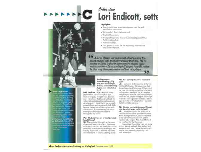 10 Yrs of Performance Conditioning Volleyball Newsletters- 'A Piece of Volleyball History'