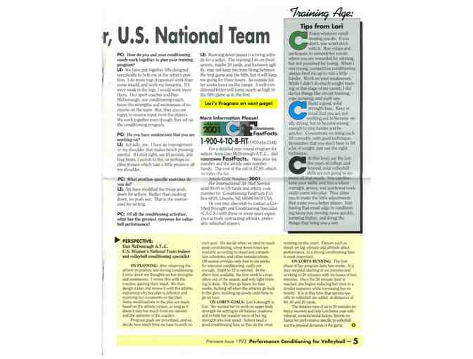 10 Yrs of Performance Conditioning Volleyball Newsletters- 'A Piece of Volleyball History'