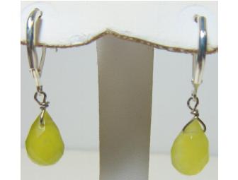 Necklace and Earring Set - Y Drop with Faceted Glass Beads