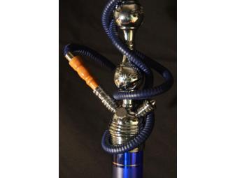 Beautiful Silver and Blue Hookah