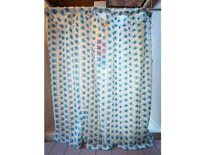 72' Long Shower Curtain and 2 Matching 36' Long Curtain Panels