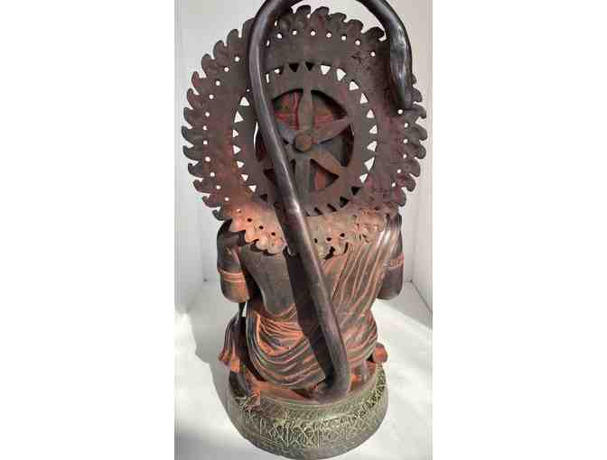 19' Kneeling Aluminum Statue of Lord Hanuman, the Faithful Servant of Ram