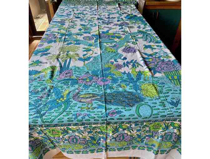 2 Beautiful Tree Pattern double size Bedspreads in Blue and Green (88'x106')
