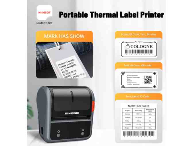 NIIMBOT B3S Thermal Label Maker with Case and Labels