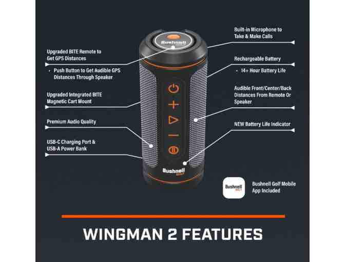 Bushnell Wingman 2 Golf Speaker with GPS