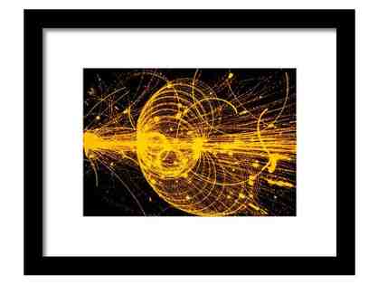 Streamer Chamber Photo of Particle Tracks - Framed