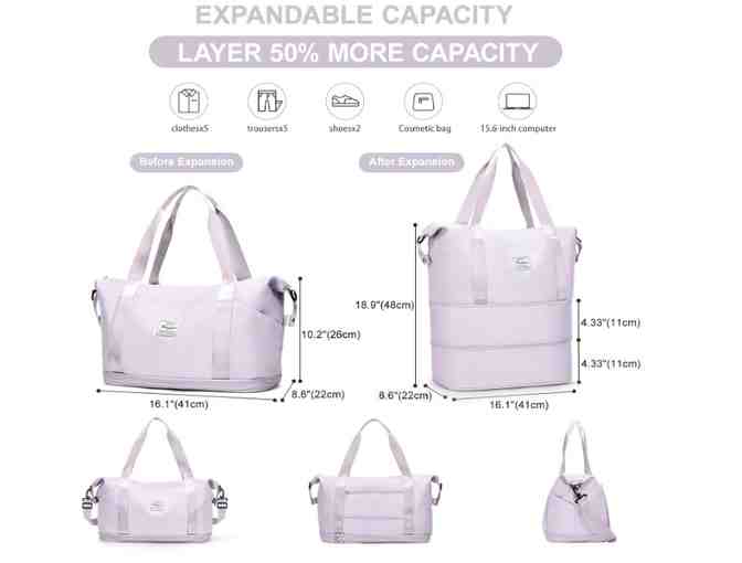 Expandable Travel Duffle Light Purple