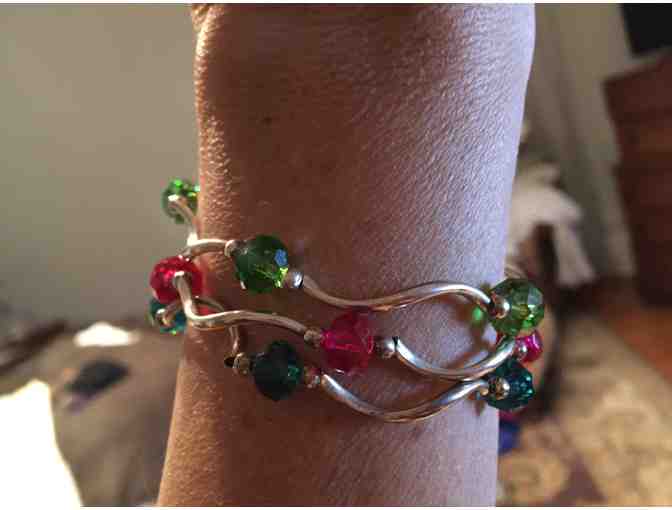 Three Bracelets with Colored Stones