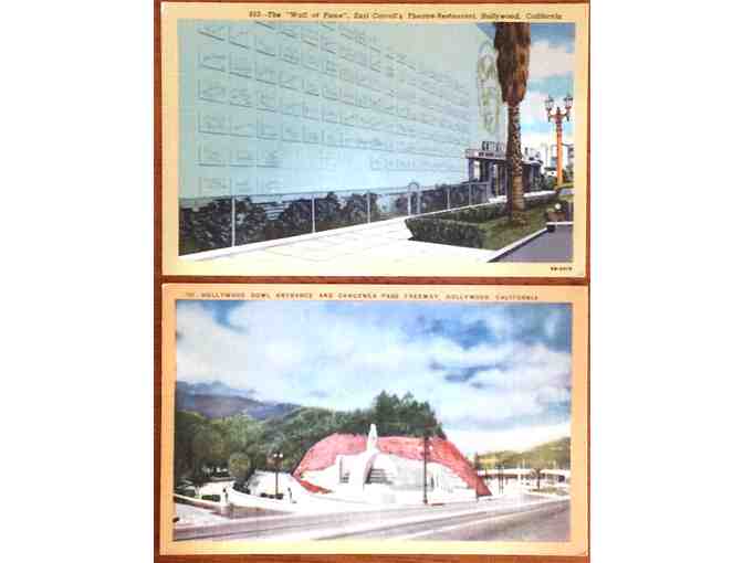 3 1940's Postcards Hollywood, California