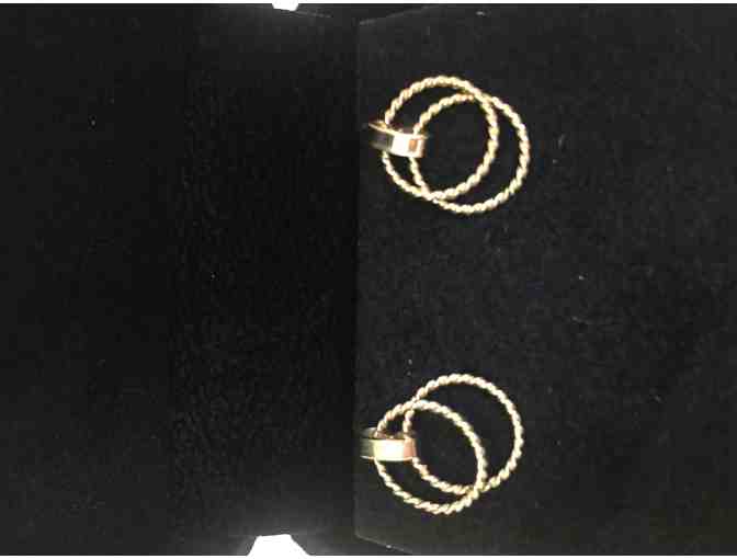 Two Beautiful Pairs of 14 Karat Gold Earrings