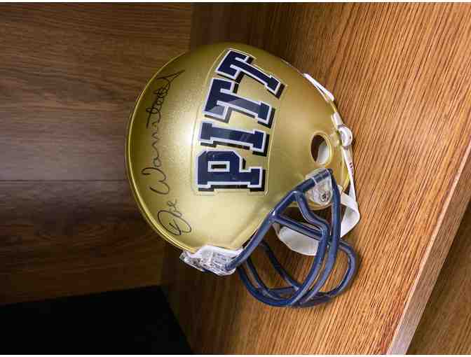 Pitt Panthers Football Game and Dave Wannstedt-Autographed Mini Helmet