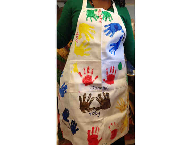 Handprint-Decorated Parent & Child Apron Set