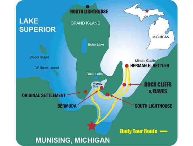 2- Adult Tickets to Glass Bottom Shipwreck Tours - Munising, MI