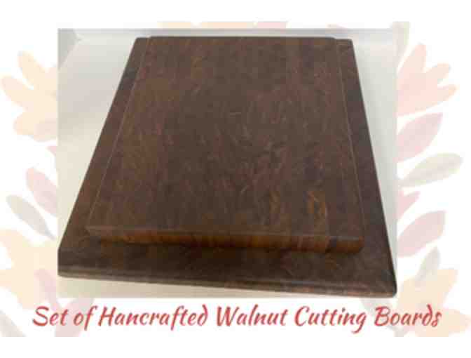 Gorgeous Walnut Handcrafted Cutting Board Set